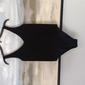 Aura Black XS Ribbed Body Suit Like New